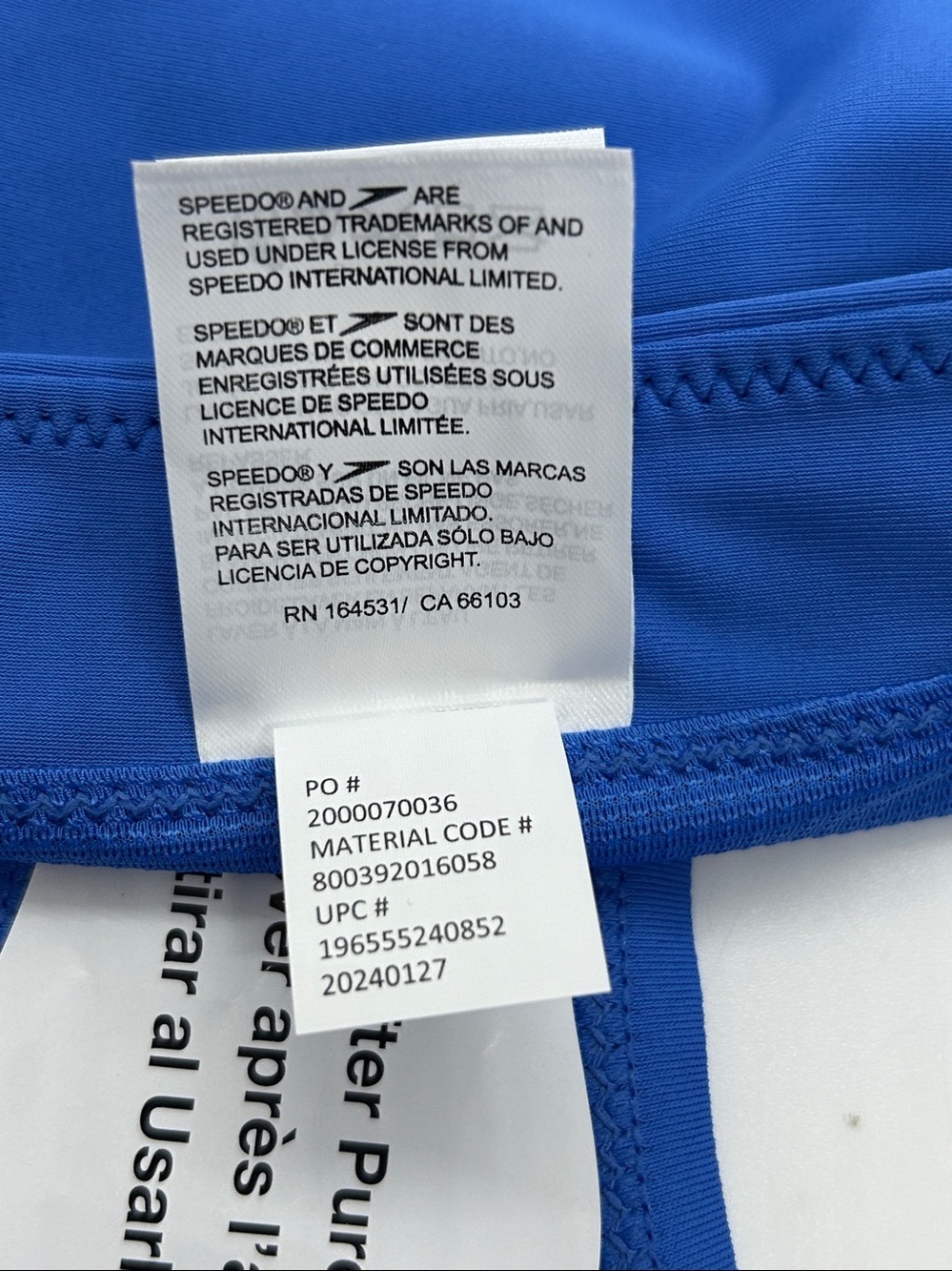 Speedo Bright Blue High-Cut Swim Briefs Women, Size XS NWT. - Picture 5 of 9